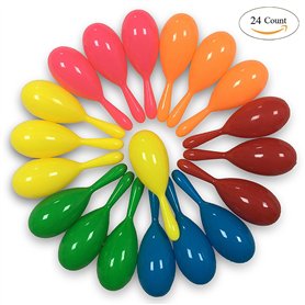 GuassLee 24pcs Neon Maracas Shakers Mini 6 Couleurs bruiteurs pour Le Mexicain Cinco de Mayo Fiesta décoration de la pièce ou de GuassLee 24pcs Neon Maracas Shakers Mini 6 Couleurs bruiteurs pour Le Mexicain Cinco de Mayo Fiesta décoration de la pièce ou de