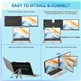 siaviala Extension d'écran pour Ordinateur Portable, Upgraded Ultra-Mince 14" FHD 1080P Portable Monitor, Lightweight Double Ecr