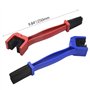 WMYCONGCONG Lot de 2 Outil de nettoyage de la chaîne de moto et de vélo Nettoyeur de rondelle de chaîne Brosse à manivelle Outil