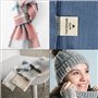 Etiquette en Tissu Fait Main 100 Pièces Lavables Étiquette Couture Décoratives Artisanales Personnalisées pour DIY Accessoires S