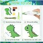 Kit Couture Enfant, 14 Pièces Kit de Bricolage en Feutre de Dinosaure, Kit de Loisirs Créatifs, Materiel Bricolage Activites Man
