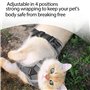 YUBBYSTU Ensemble harnais et laisse pour chat pour la promenade, harnais réglable avec bande réfléchissante en maille respirante