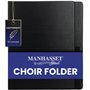 Manhasset Chemise de chorale 2 pages 1600 - Dossier de partitions - Papier format Letter - Noir - Classique - 12.2 x 1 x 9.2 inc