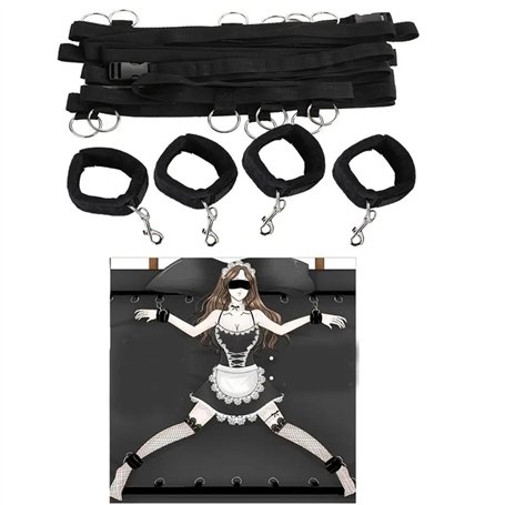 Poignées en peluche multi-boucles ajustables pour cordes d'attache sous le matelas