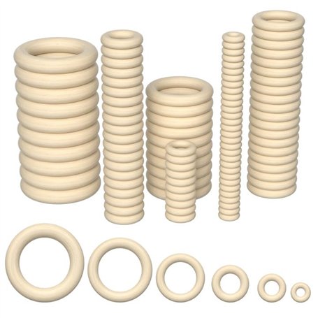Chiluxendo 100 Pièces Anneau en Bois Cercle