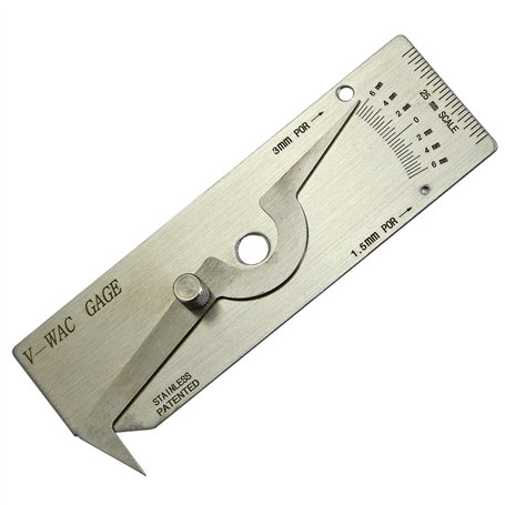 RIVERWELD V-WAC Jauge Soudure Unique à Filetage Acier Inox - Contrôle Sous-coupes