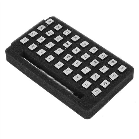 36pcs 13mm Jeu de Timbres en Cuir en Métal Vintage Alphabet Design 26 Lettres et 10 Chiffres Poinçon Outil de Maroquinerie DIY(3