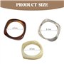 XFSRG Set de Bracelets en Résine 3 Bracelets Géométriques Minimalistes Transparent Marron et Crème Accessoires Mode Femme Légers