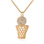 Collier de basket-ball avec pendentif en forme de panier de basket-ball pour les joueurs de basket-ball