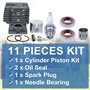 AUMEL Kit piston de cylindre de 40 mm pour débroussailleuse Stihl FT250 HT250 FS250 FS250R FS202 FS120 FS200 Remplacer le 4134 0