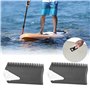 Alomejor Peigne de Cire de Surf, Ensemble de 2 Pièces, Racloir pour Nettoyage de Planche avec Bord Dentelé et Droit