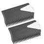Alomejor Peigne de Cire de Surf, Ensemble de 2 Pièces, Racloir pour Nettoyage de Planche avec Bord Dentelé et Droit