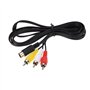 WICAREYO Câble audio/vidéo AV TV 1,8 m avec adaptateur 3 RCA vers péritel compatible avec Genesis Mega Drive 2 & 3
