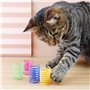 DOULEIN Jouet Ressorts Chat, 20 Pièces Printemps Jouet de Chat Coloré Interactif Chat Jouets Ressorts en Spirale en Plastique po