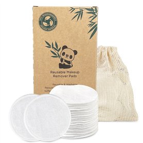 Relota Lot De 22 Tampons Démaquillants Lavables Fibre De Bambou