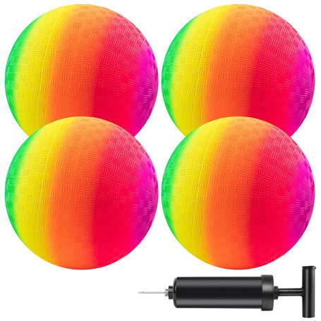 MIC MICSOA Playground Balls Kickballs 8.5" Rainbow Playground Balls pour enfants et adultes