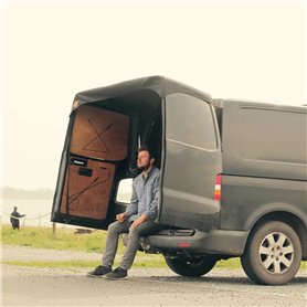 JUTTAUTO T5 Auvent de porte arrière de grange en tissu Oxford 210D robuste grande taille imperméable protection solaire pour tra