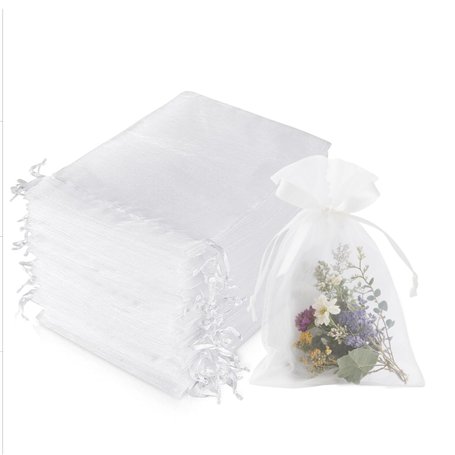 Kzouenzu 100 Pcs Sachet Organza 7 X 9cm