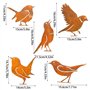 ZYEKIU 5 Pièces Oiseaux Decoratifs Decoration Jardin Exterieur Deco Exterieur Patine Rouille Naturelle Déco Jardin Métal Rouillé