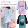 Coyanyu 2 Pièces Tablier de Peinture pour Enfants, Blouse d'art Imperméable à Manches Longues pour Enfants avec Poche, Tablier D
