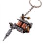Portable en alliage de zinc en métal mini tatouage machine porte-clés pendentif tatouage dispositif ornement