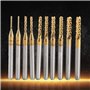 Yosoo Carbure de titane pour revêtement 1 mm 1,5 mm 2 mm 2,5 mm Kit de 3 mm pour gravure de forets d'extrémité, paquet de 10