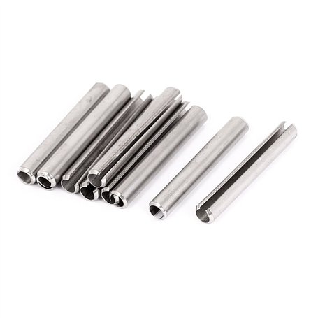 sourcing map Goupille à Ressort Fendue M6 x 45 mm en acier inoxydable Rouleau Cheville broche Attaches 10pcs