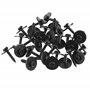 sourcingmap 20Pcs Noir Métal Vis Corps Pare-boue Pare-chocs Capote Clip de Fixation