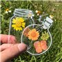 Fleurs séchées pressées naturelles authentiques pressées fleurs et feuilles gaufrées mini autocollants papillon pour l'art brico