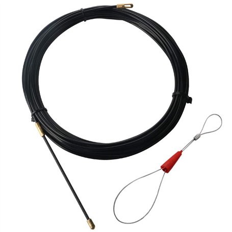 RUNCCI-YUN tire-fils nylon avec tête flexible de guidage et oeuillet de tirage démontableL=10m