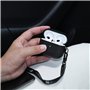 Haobobro Étui en Cuir avec dragonne Amovible pour Apple AirPods (3ᵉ génération) - Fabriqué à la Main - Cover Protection AirPods 