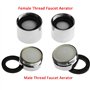 Lot de 2 aérateurs de robinet de rechange pour robinet d'évier de cuisine ou de salle de bain (NPT mâle 22 mm)