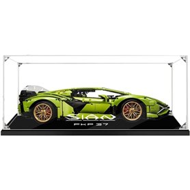 Vitrine Acrylique pour 42115 Lamborghini Sián FKP 37, Transparent Display Case Anti-Poussière Boîte Vitrine Acrylique pour 42115 Lamborghini Sián FKP 37