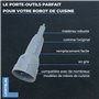 Lichtblau Support porte-outils gris Robot de cuisine Bosch I Rechange pour Bosch MCM3100W, MCM3110W & MCM3200W I Support pour ha