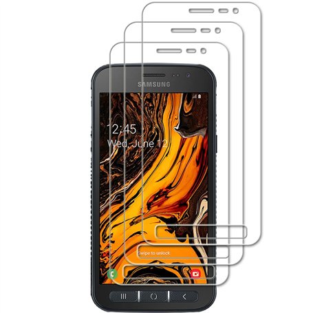 Tzstz 3 Pièces Verre Trempé pour Samsung Galaxy Xcover 4S Protection Écran ，Dureté 9H，Sans Bulles