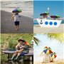 YANGWEN Chapeau Parapluie de Tete, Couleur Parapluie Tete, Pliable Chapeau Parapluie avec Bande élastique, pour Pêche Jardinage 
