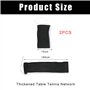 Lot de 2 filets de ping-pong noirs - Filet durable - Filet de rechange pour tables de tennis de table - Filet de tennis de table