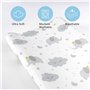 Lot de 2 housses de matelas à langer flexibles pour matelas à langer pour bébé