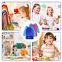 Blouse Peinture Enfant 2Pcs, Tabliers de Peinture pour Enfants 5-8 Ans Imperméables Blouse peinture avec Longues Manches et 3 Po