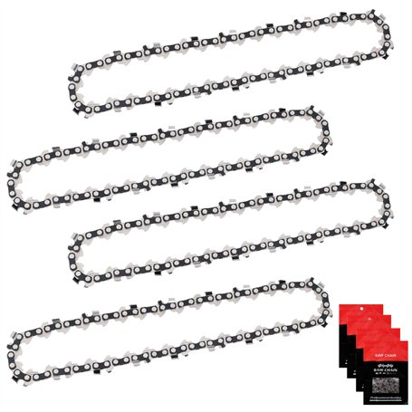 Eyoloty Lot de 4 chaînes de tronçonneuse 30 cm 1/4" Pas 1
