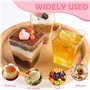 Aurinovellia 40 Pièces Tasses à Dessert, Gobelets à Dessert en Plastique, 160ml/5oz Verres à Dessert Réutilisables avec Cuillère