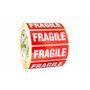 OliveBird 1000 x Fragile Autocollants 90 x 35 mm Rouleau Avec Texte Sur étiquette Fragile