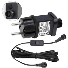 Transformateur LED CZJUTAI IP44 Alimentation pour éclairage de Noël avec prise - Prise européenne ( EL/FC36V12W) avec interrupte Transformateur LED CZJUTAI IP44 Alimentation pour éclairage de Noël avec prise - Prise européenne ( EL/FC36V12W) avec interrupte