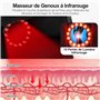 Masseur de Genou Sans Fil, Thérapie Infrarouge, Appareil de Massage des Genoux Avec Écran Tactile LED, 3 Niveaux de Chaleur et d