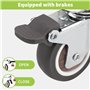 Set de 4 roulettes pour meubles 50 mm – avec frein – capacité de charge de 120 kg – roulette charge lourde – 360° pivotant roue 