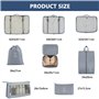 Organiseurs de bagages 8 pièces – Organisateur de valise – Rangement de valise – Organisateur de valise – Compartiment de valise