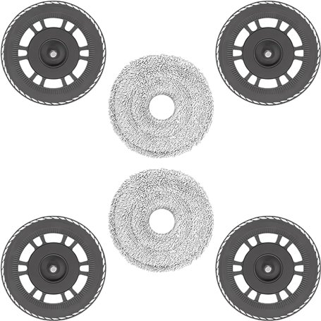 HIYOUNG Lingettes avec support de rechange pour Dreame L10s Pro Ultra Heat/L40 Ultra AE/L10s Ultra Gen2/X30 Ultra/X40 Ultra/L20