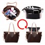 Organiseur de Sac avec Fermeture éclair et Coulisse, Multifunzione Trousse de Toilette Imperméable Pochette de Rangement Intérie