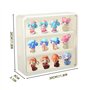 Vitrine Murale Suspendue avec Porte Magnétique - 4 Couches en Acrylique 30 x 8 x 30 cm - Vitrine en Verre à Suspendre - Résistan