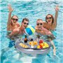Porte-gobelet gonflable 2 en 1 - Pour bar de piscine et plateau à collation avec 8 trous - Grande capacité - Support de fête flo